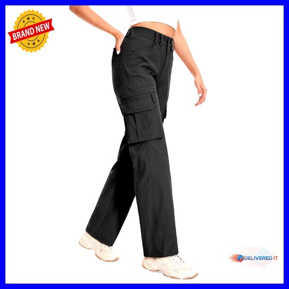 Lightweight Quick Dry Hiking Pants High Waisted Cargo 7 Pockets